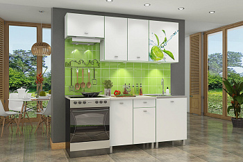 Бланка СТЛ.348.00 Кухонный гарнитур Белый (ст. Лукка)