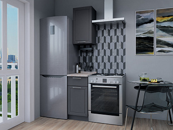 Прямая кухня Глетчер-06 Маренго Силк