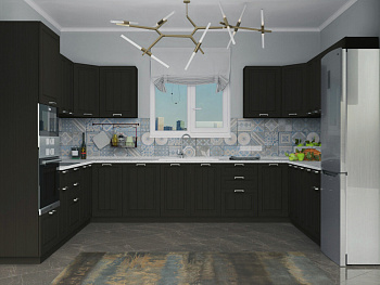 П-образная кухня Прага-20 Венге Премиум Graphite П-образная кухня Прага-20 Венге Премиум Graphite