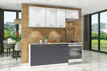 Бланка СТЛ.218.00 Кухонный гарнитур Белый/Спринт/Антрацит